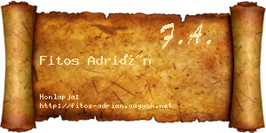 Fitos Adrián névjegykártya